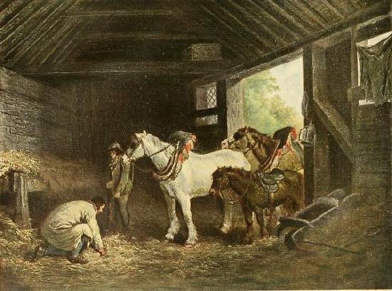 George Morland The inside of a stable oil painting picture